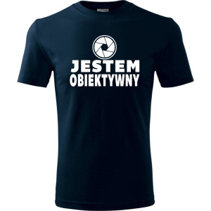 męska koszulka - jestem obiektywny
