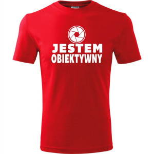 męska koszulka - jestem obiektywny