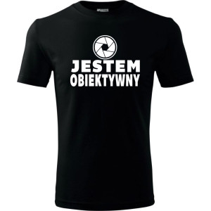 męska koszulka - jestem obiektywny