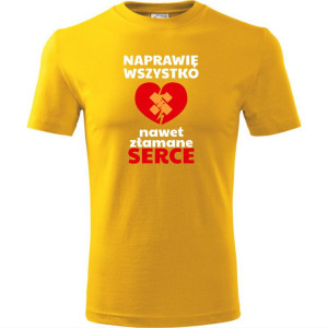 męska koszulka - naprawię wszystko, nawet złamane serce