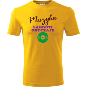 męska koszulka - muzyka łagodzi obyczaje