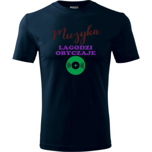 męska koszulka - muzyka łagodzi obyczaje