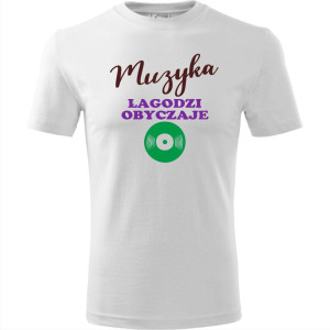męska koszulka - muzyka łagodzi obyczaje