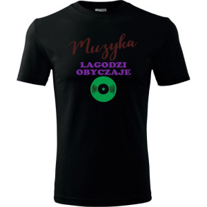 męska koszulka - muzyka łagodzi obyczaje