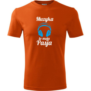 męska koszulka - muzyka to moja pasja