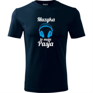 męska koszulka - muzyka to moja pasja
