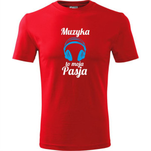 męska koszulka - muzyka to moja pasja