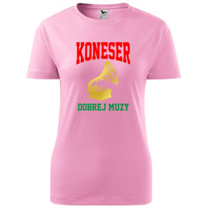 damska koszulka taliowana - koneser dobrej muzy