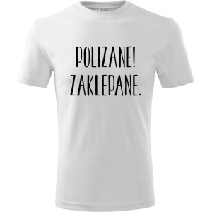Męska koszulka - Polizane zaklepane