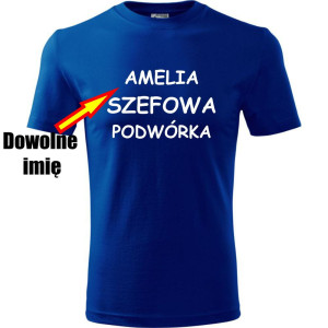 Dziecięca koszulka - Szefowa podwórka + Twoje imię