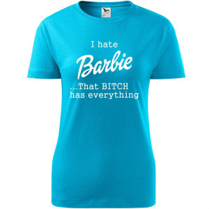 Damska koszulka taliowana - i hate barbie