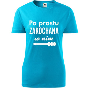 damska koszulka - po prostu zakochana w nim