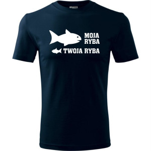 Męska koszulka dla Wędkarza - Moja ryba twoja ryba
