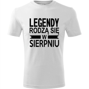 Męska koszulka - Legendy rodzą się w sierpniu