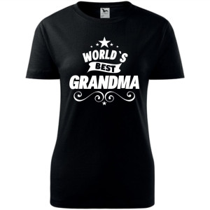 Damska koszulka - World's best Grandma.