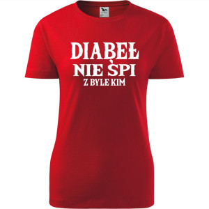 Damska koszulka taliowana - Diabeł nie śpi