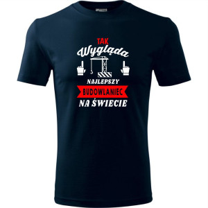 męska koszulka - tak wygląda najlepszy budowlaniec na świecie