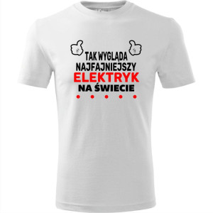 męska koszulka - tak wygląda najfajniejszy elektryk na świecie