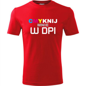 męska koszulka - cmyknij mnie w dpi