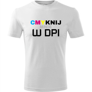 męska koszulka - cmyknij mnie w dpi