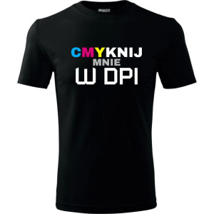 męska koszulka - cmyknij mnie w dpi