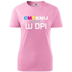 damska koszulka taliowana - cmyknij mnie w dpi