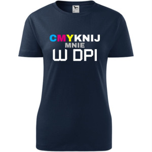 damska koszulka taliowana - cmyknij mnie w dpi