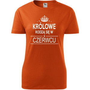 Damska koszulka taliowana - Królowe rodzą się w czerwcu 02