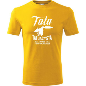 męska koszulka - tata tatuażysta - jak zwykły tata tylko fajniejszy