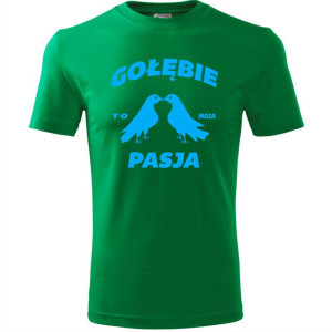 męska koszulka - gołębie to moja pasja