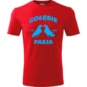 męska koszulka - gołębie to moja pasja