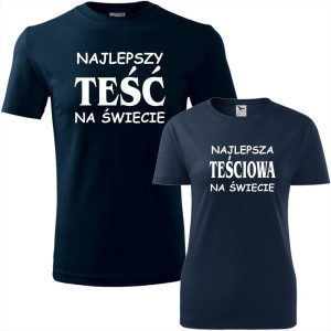 zestaw koszulek damska i męska - najlepsza teściowa i najlepszy teść na świecie 01