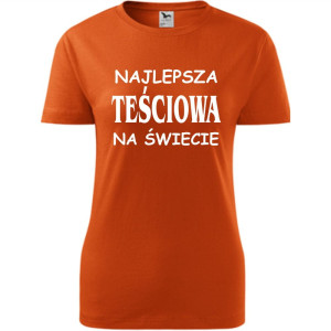 damska koszulka taliowana - najlepsza teściowa na świecie 01