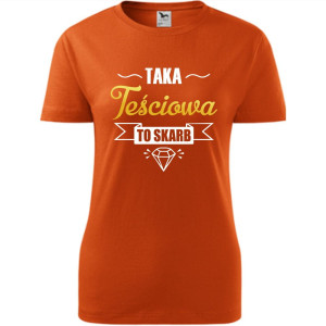 damska koszulka taliowana - taka teściowa to skarb