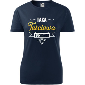 damska koszulka taliowana - taka teściowa to skarb