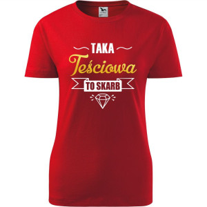 damska koszulka taliowana - taka teściowa to skarb