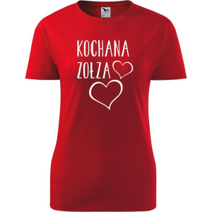 Damska koszulka taliowana - Kochana zołza