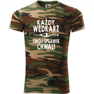 moro koszulka unisex - każdy wędkarz swój spławik chwali