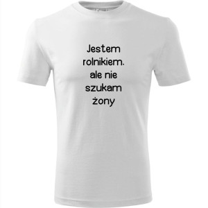 męska koszulka - jestem rolnikiem ale nie szukam żony