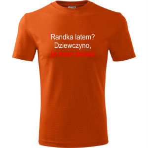 męska koszulka - randka latem? dziewczyno, ja mam żniwa