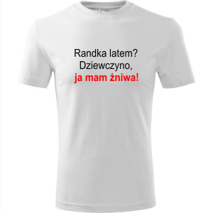 męska koszulka - randka latem? dziewczyno, ja mam żniwa