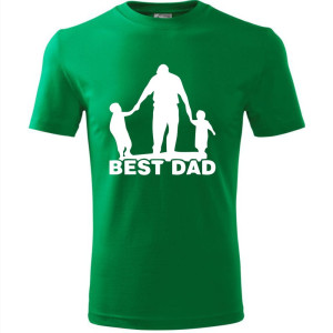 Męska koszulka - Best dad 01. Prezent dla taty na dzień ojca urodziny