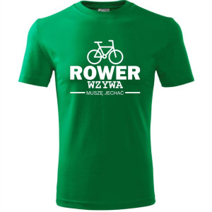 męska koszulka - rower wzywa muszę jechać