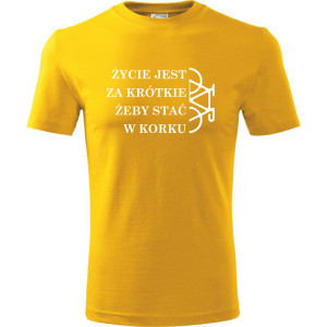 męska koszulka - zycie jest za krótkie żeby stac w korku