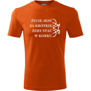 męska koszulka - zycie jest za krótkie żeby stac w korku