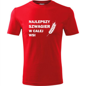 męska koszulka - najlepszy szwagier w całej wsi
