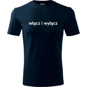 męska koszulka - włącz i wyłącz