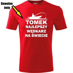 męska koszulka - najlepszy wędkarz na świecie + dowolne imię
