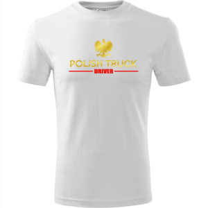 męska koszulka - polish truck driver
