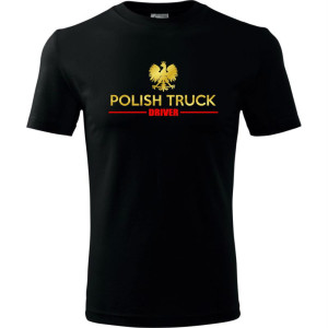 męska koszulka - polish truck driver